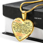 To My Daughter Love Dad - Father and Daughter Necklace Heart Gift from Father n-05.12