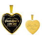 Granpa's Little Girls To My Granddaughter Heart Pendant Customized Gift For Kids ( fix)