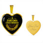 Sarcoma Cancer Awareness Heart Necklace no-Engrave I Wear Yellow Ribbon Sunflower Love Support Survivor Gift Birthday