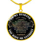 To My Husband Pendant Necklace - Husband Gifts, Wedding anniversary gifts neck brother 26.12