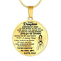 Special Novelty Gift To My Daughter Necklace - Father Daughter Pendant - Awesome Gift For Girls On Birthday, Xmas
