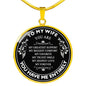 To MY Wife Forever Together Gifts From Husband Heart Necklace Pendant neck brother 26.12