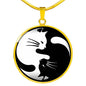 Pendant Necklace Yin Yang Cats - Christmas Is Coming... neck brother 26.12