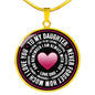 To my Daughter I believe in you Luxury Heart Shaped Necklace Gift for Daughter neck brother 26.12