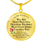 To My Daughter Love Dad Pendant Circle Necklace - Gifts for Teen Girls neck brother 26.12