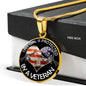 Proud Veteran Wife Girlfriend Daughter Necklace Pendant Protected By A Veteran neck brother 26.12