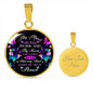 My Mind Still Talks To You Butterfly In Loving Memory Cirle Pendant Necklace – Memorial Pendant Gift For Loss