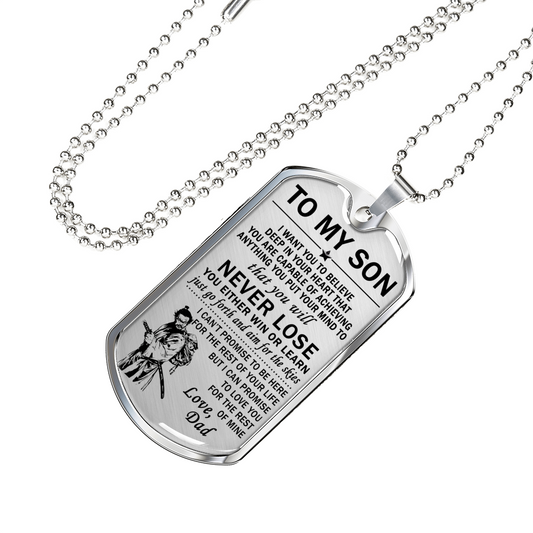 Samurai japan Necklace - To My son Dog Tag- Best gifts For Son