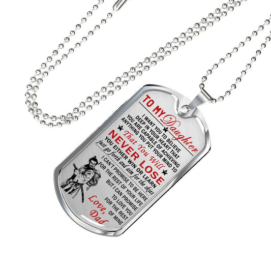 Japanese Samurai Father Daughter Dog Tag Chain Best Gifts For Teen Girls On Xmas