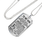 To My Son Dog Tag - Military Chain silver - Unique Birthday Gifts for Kids
