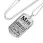 To My Man Dog Tag Chain - Men military Pendant husband-19.12