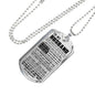 My Love Necklace - To My Husband Dog Tag Jewelry - LIMITED VERSION - Meaningful Quote - Unique Gifts For Men on Birthday