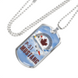 Men Military dog tag - Necklace Pendant - P51 Mustang - Independence Day 4th July