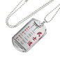 Bushido Japanese To My Son Dog tag Necklace The Seven Virtues of Bushido