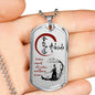 Aikido - Japanese samurai necklace jewelry To My son dog tag- best gifts for men
