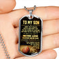 BASKETBALL To my son DogTag-Necklace for boy On Birthday, tmas Stainless Streets
