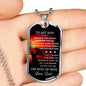 To My Son Dog Tag Chain Luxury Necklace For Teen Boy Great Gift For Son From Dad