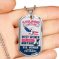 USA Military Dog tag Necklace Women Army veteran- Best Gifts On Independence Day
