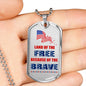 Independence day Dog tag Necklace Jewelry - Memorial Best gifts On 4th July