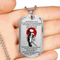 To My Brother Samurai Dog Tag Necklace Perfect Gift For Big Brothers