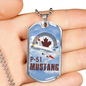 Men Military dog tag - Necklace Pendant - P51 Mustang - Independence Day 4th July