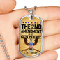 The 2nd Amendment Is My Gun Permit 1791 - Military Dog Tag - Veteran Necklace