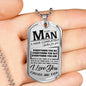 To My Man Dog Tag Chain - Men military Pendant husband-19.12