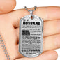 My Love Necklace - To My Husband Dog Tag Jewelry - LIMITED VERSION - Meaningful Quote - Unique Gifts For Men on Birthday