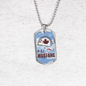 Men Military dog tag - Necklace Pendant - P51 Mustang - Independence Day 4th July