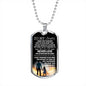 to My Daughter Dog Tag Custom Love Dad - Never Lose Necklace Pendant Chains - Father Daughter Gifts for Christmas Birthday Gag Gift Jewelry Silver/Gold