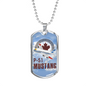 Men Military dog tag - Necklace Pendant - P51 Mustang - Independence Day 4th July