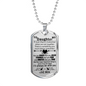 Daughter Dog Tag - Necklace pendant - Personalized Birthday Gifts From Dad