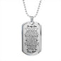 to My Son Dog Tag Custom Love Mom - I Will Always Love You Necklace Pendant Chains - Mother Son Gifts for Christmas Birthday Gag Gift Jewelry Silver/Gold