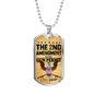 The 2nd Amendment Is My Gun Permit 1791 - Military Dog Tag - Veteran Necklace
