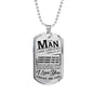 To My Man Dog Tag Chain - Men military Pendant husband-19.12