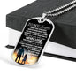 to My Daughter Dog Tag Custom Love Dad - Never Lose Necklace Pendant Chains - Father Daughter Gifts for Christmas Birthday Gag Gift Jewelry Silver/Gold