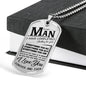 To My Man Dog Tag Chain - Men military Pendant husband-19.12