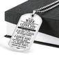 Meaningful Quote to My Wife Never Forget That I Love You Dog Tag Necklace Birthday Anniversary Graduation Gift Wife Necklace 30 inch Chain Luxury Necklace (Silver) Stainless Steel