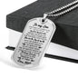 to My Son Dog Tag Custom Love Mom - I Will Always Love You Necklace Pendant Chains - Mother Son Gifts for Christmas Birthday Gag Gift Jewelry Silver/Gold