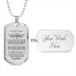 To My Son Pendant Necklace from Mother- I Love You Son Dog Tag Chain 30 inch, I am so proud of you - Birthday Gifts for Kids