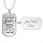 To My Husband/Boyfriend Dog Tag Chain - Inspirational Valentines Gifts Love Wife White/silver on the back side