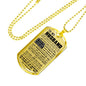 My Love Necklace - To My Husband Dog Tag Jewelry - LIMITED VERSION - Meaningful Quote - Unique Gifts For Men on Birthday