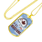 Men Military dog tag - Necklace Pendant - P51 Mustang - Independence Day 4th July