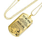 Customized To My Son Necklace Pendant Viking Warrior Dog Tag Chain - Personalized Gifts Ideas For Kids On Birthday, Xmas…18K Gold Plated