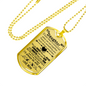 Daughter Dog Tag - Necklace pendant - Personalized Birthday Gifts From Dad