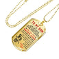 Best Gift Samurai Bushido To My Son Dog Tag Chain Unique Gifts For Boys From Dad