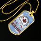 Men Military dog tag - Necklace Pendant - P51 Mustang - Independence Day 4th July