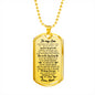 to My Son Dog Tag Custom Love Mom - I Will Always Love You Necklace Pendant Chains - Mother Son Gifts for Christmas Birthday Gag Gift Jewelry Silver/Gold