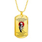 To My Brother Samurai Dog Tag Necklace Perfect Gift For Big Brothers