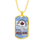 Men Military dog tag - Necklace Pendant - P51 Mustang - Independence Day 4th July